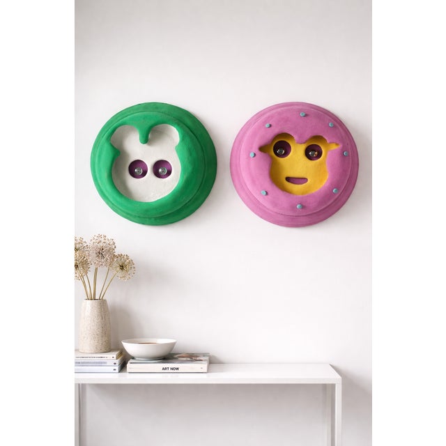 A set of two three-dimensional wall sculptures created by the French artist Michel Froment in 2011. These circular works...