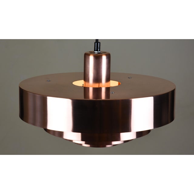 Mid-Century Modern Roulet Pendant Lamp in Copper by Jo Hammerborg for Fog & Mørup, Denmark, 1963 For Sale - Image 3 of 10