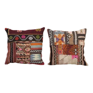 Turkish Kilim Pillow Cover - a Pair