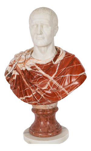 Vintage Portrait Bust of Roman Emperor Otho, 20th Century, Carrara Marble