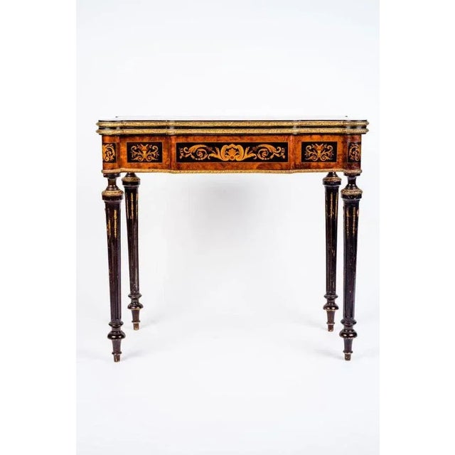 19th-Century Marquetry Game Table, 1820s For Sale - Image 11 of 12