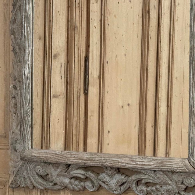 Antique French Renaissance Hand-Carved Ceruse Oak Mirror For Sale - Image 14 of 18