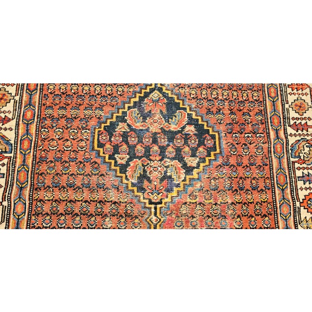 Antique Persian Malayer Rug, Hand-Knotted Wool, Paisley Pattern, 4x6, Brick Red & Ivory For Sale - Image 4 of 17