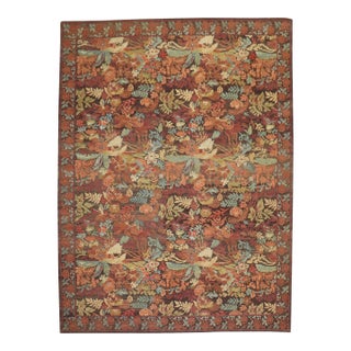 Contemporary Turkish Besserabian Floral Autumn Carpet For Sale