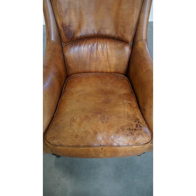 Vintage Armchair in Sheep Leather For Sale - Image 6 of 18