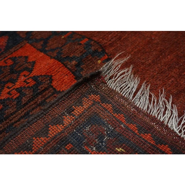 Vintage Afghan Rug 3'9'' X 5'5'' For Sale In New York - Image 6 of 7