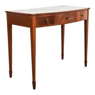 Diminutive Georgian Mahogany Bowfront Writing Table or Desk For Sale
