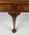 Vintage Baker Furniture Chippendale 5-Leg Burl Walnut & Mahogany Console Table For Sale - Image 9 of 16