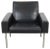 GE-34 Lounge Chair in Patinated Black Leather by Hans Wegner from Getama For Sale