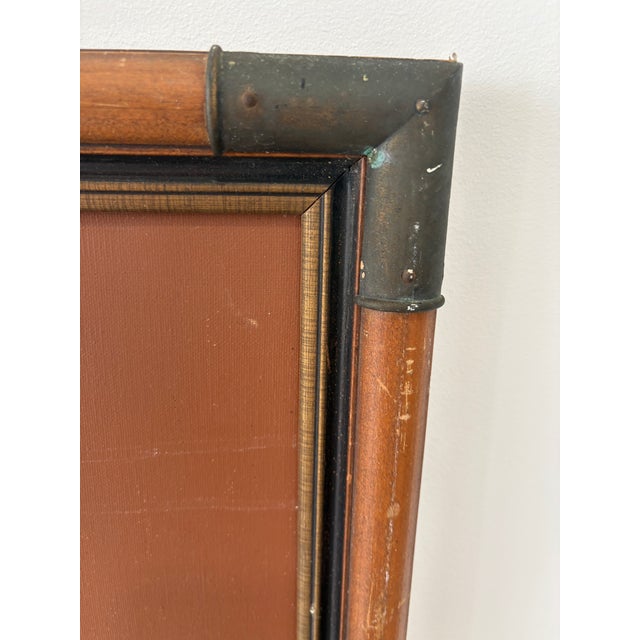 Vintage in original frame having brass corners This is huge scale 52H X 59 W Super nice and definitely period 70’s Miami