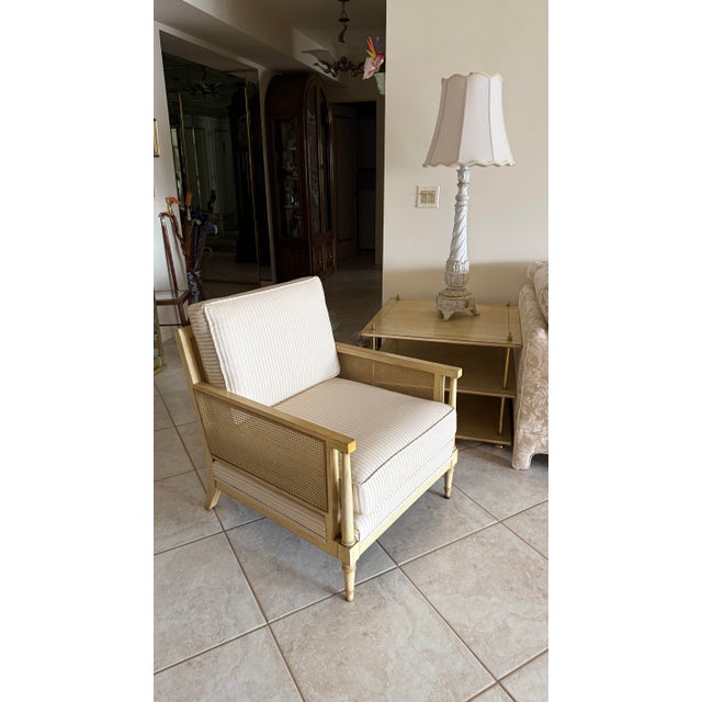 Late 20th Century Late 20th Century Light Wood Three-Tier Side Table Brass Accents For Sale - Image 5 of 5