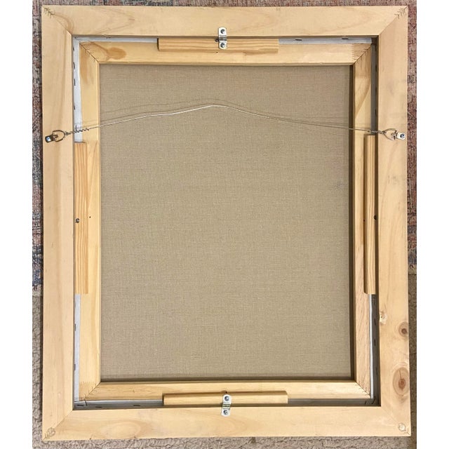 Ecru Contemporary Heron, Original Oil on Canvas, Framed For Sale - Image 8 of 8