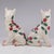 Antique Sponge Ware Pottery Mantel Cats in the style of Wemyss, 1890s, Set of 2 For Sale - Image 6 of 13