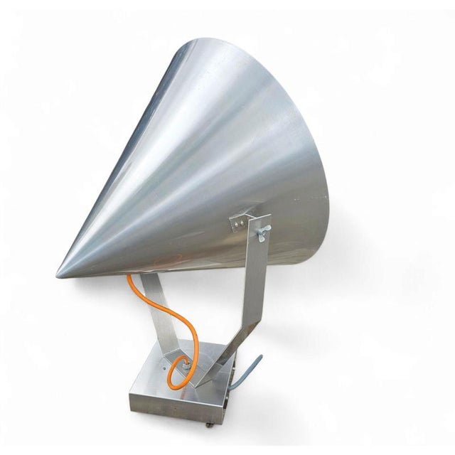 Silver Large Modern Industrial Conical Aluminum Lamps, Set of 2 For Sale - Image 8 of 18