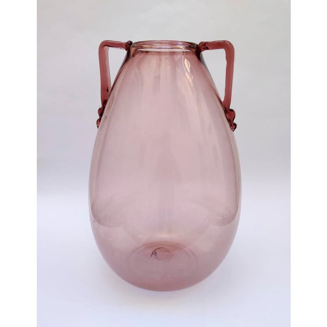 Monumental Murano Amethyst Blown Glass Vase by Vittorio Zecchin, 1930s For Sale - Image 17 of 17