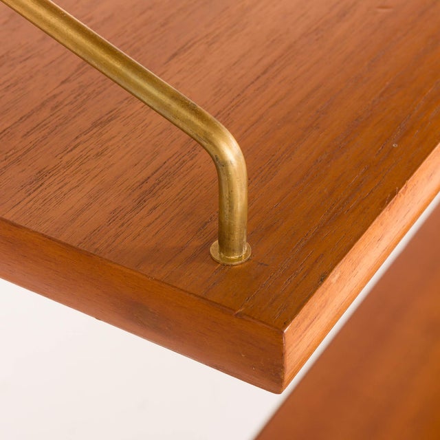 Mid-Century Modern Scandinavian Teak Free Standing Wall Unit, 1960s For Sale - Image 10 of 16