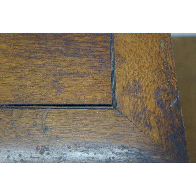 Large Antique Victorian Quartersawn Oak Tin Lined Cigar Humidor Storage Box Chest 21" For Sale - Image 10 of 18