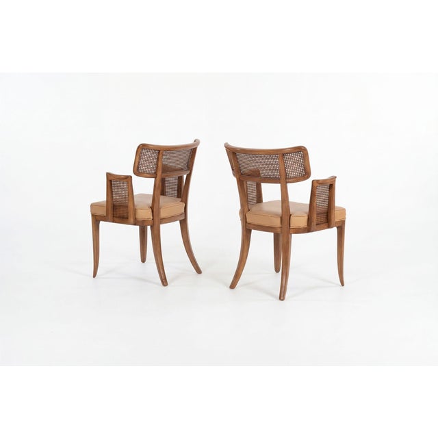 1940s Set of Eight Edward Wormley for Dunbar Curved-Back Dining Chairs, 1948 For Sale - Image 5 of 13