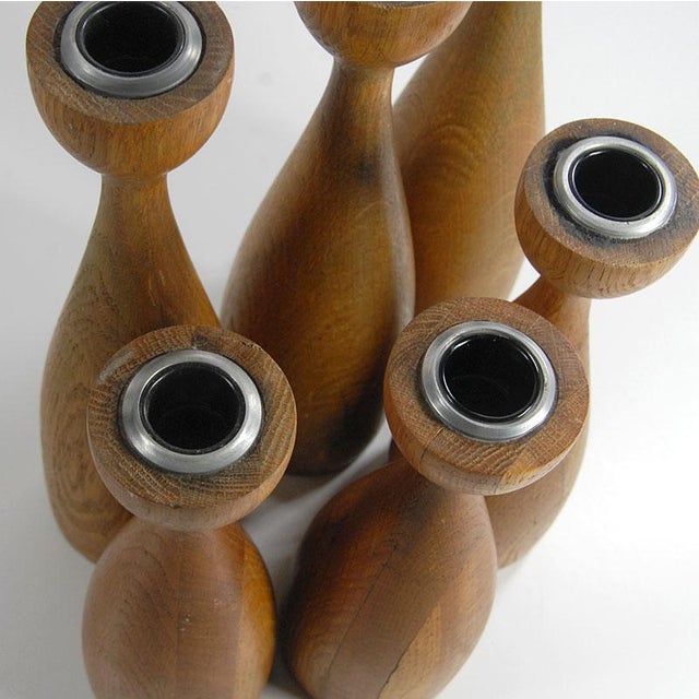 Black Danish Teak Candleholders from BoConcept, 1980s, Set of 6 For Sale - Image 8 of 18