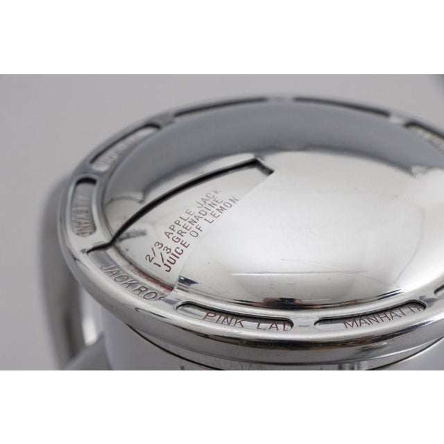 American Art Deco Hammered Chrome Cocktail Shaker For Sale - Image 7 of 15