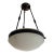 Vintage Spanish Alabaster Semi-Flush Pendant Light | Oil-Rubbed Bronze | 16” For Sale