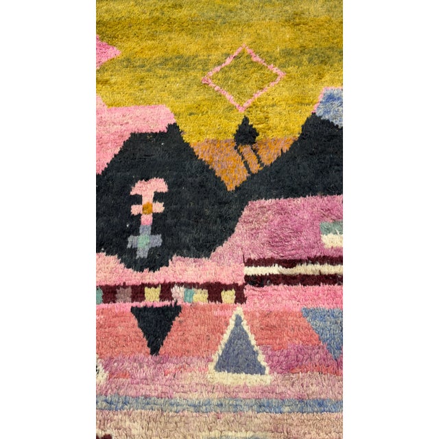 Mid 20th Century Mid Century Moroccan Rug 9’9" X 12’8" For Sale - Image 5 of 9