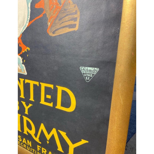 World War I Wwi Recruitment Poster, General Pershing “You Are Wanted by Us Army” For Sale - Image 4 of 12