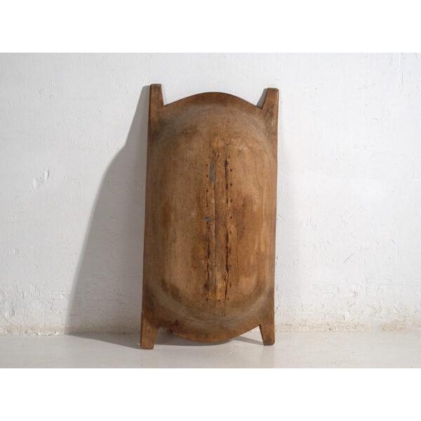 Brown Antique Wabi-Sabi Wooden Bowl For Sale - Image 8 of 10