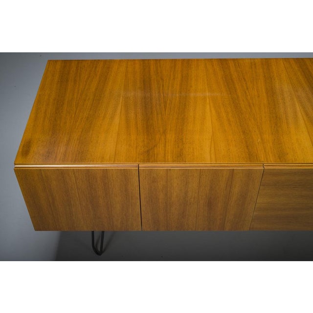 Mid-Century Wall Unit Cabinet and Sideboard in Walunt, 1970s, Set of 2 For Sale - Image 14 of 17