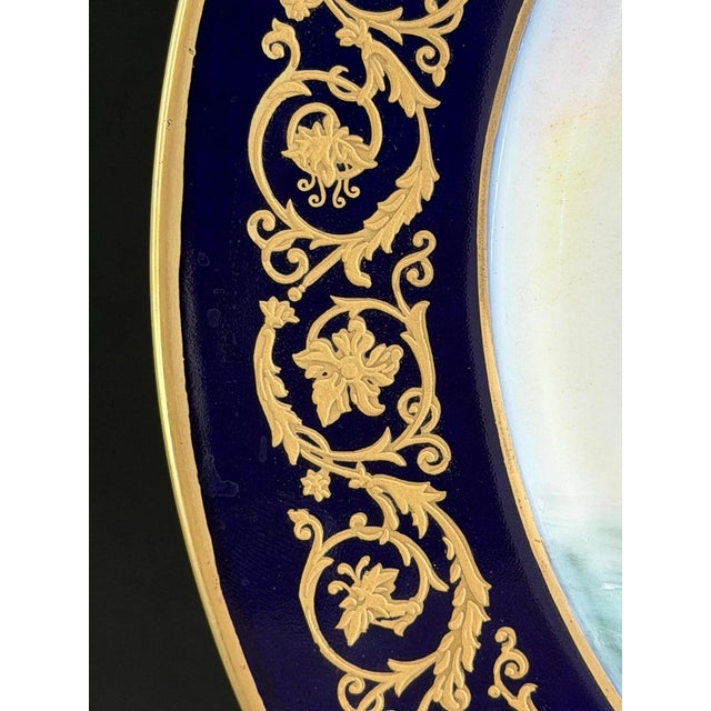 Vintage Hand-Painted Naval Battle Plates by Semone, 1920s, Set of 2 For Sale - Image 9 of 14