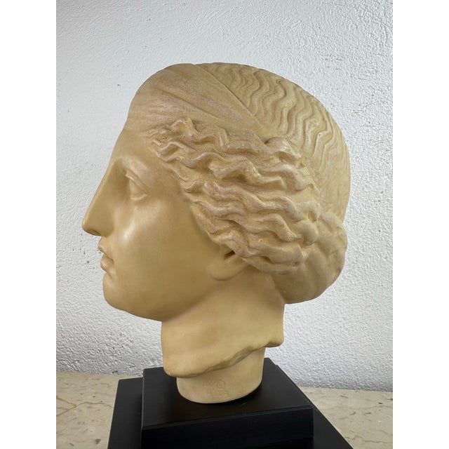 Classical Roman Vintage Classical Greco Roman Style Female Bust Sculpture For Sale - Image 3 of 7