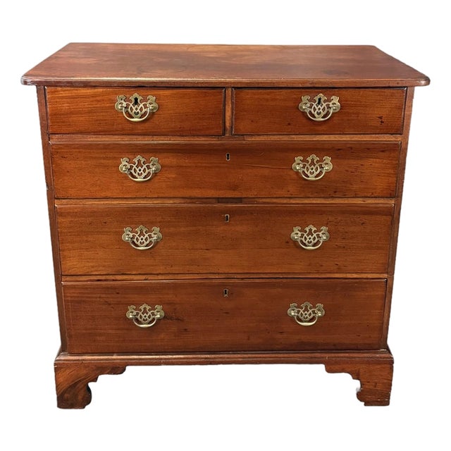 18th Century Mahogany 5-Drawer Chest For Sale