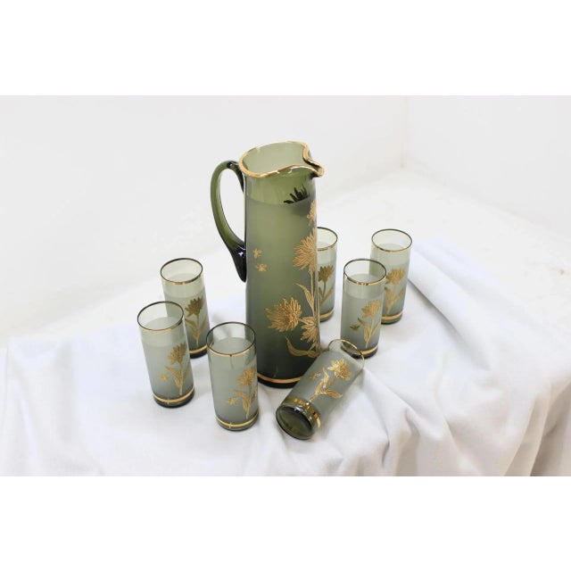 Jug and 7 Glasses by Bohemia Glass, 1970s, Set of 8 For Sale - Image 6 of 11