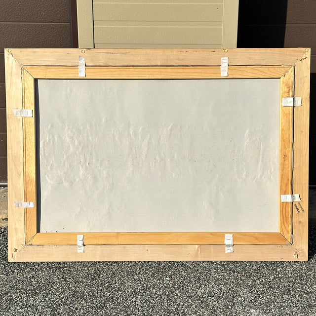 K. Hillman Abstract Oil Painting on Canvas in Original Frame For Sale - Image 12 of 12