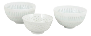 Small Bowls in White Porcelain by Friedl Holzer-Kjellberg, Set of 3