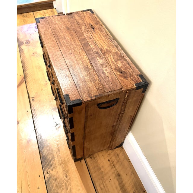 Japanese Antique Chest of Drawers (Tansu) For Sale - Image 4 of 14