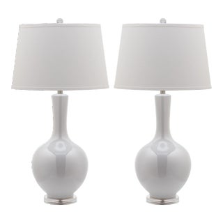 Blanche Gourd Lamp - White, a Pair For Sale