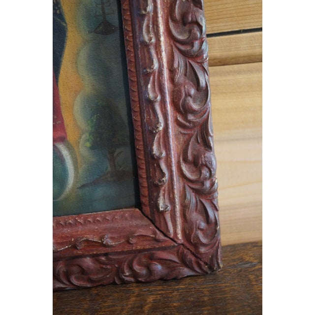 Paint Mid 19th Century Spanish Colonial Painting of Nossa Senhora Da Conceição For Sale - Image 7 of 11