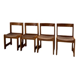 Elm Chairs in the style of Maison Regain, 1980s, Set of 4 For Sale