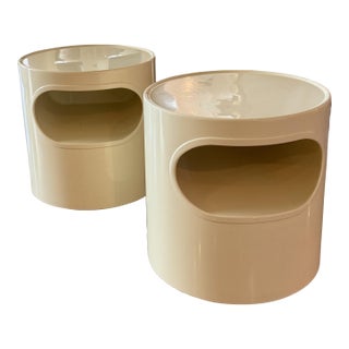 Vintage Emma Gismondi Schweinberger Artemide Giano Vano Side Tables Pair For Sale