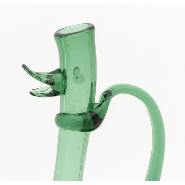 Empoli Empoli Glass Duck Form Ewer For Sale - Image 4 of 10