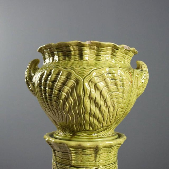 Art Nouveau Pot with Column in Ceramic, Set of 2 For Sale - Image 5 of 14