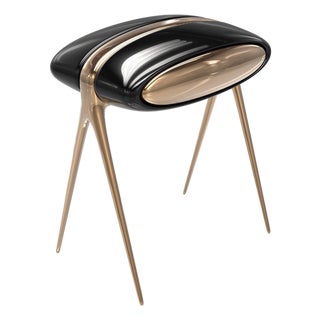 "Utopia" Console & Credenza With Bronze and Stainless Steel, Handcrafted For Sale
