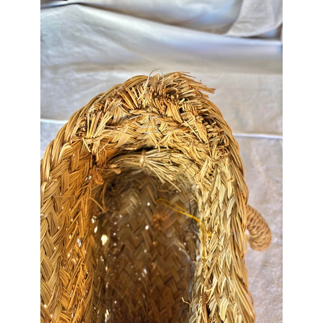 Mid 20th Century French Wicker Rattan Minotaur Bull Head Sculpture Wall Decoration For Sale - Image 12 of 12