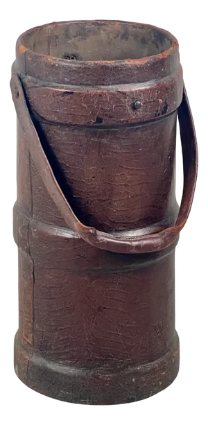 Large First World War Leather Shell Carrier Stick Stand, 1890s