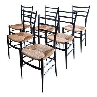 Spinetto Dining Chairs from Chiavari, 1950s, Set of 6 For Sale