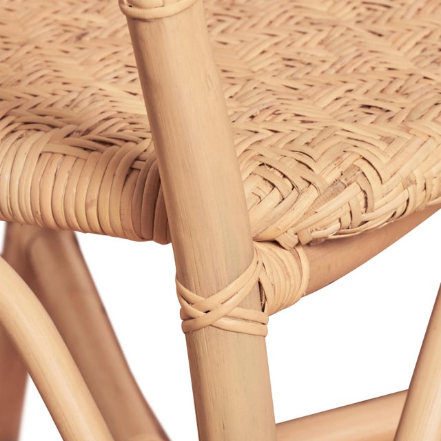 2020s Portofino Rattan, Bistro Arm Chairs, Natural For Sale - Image 5 of 6