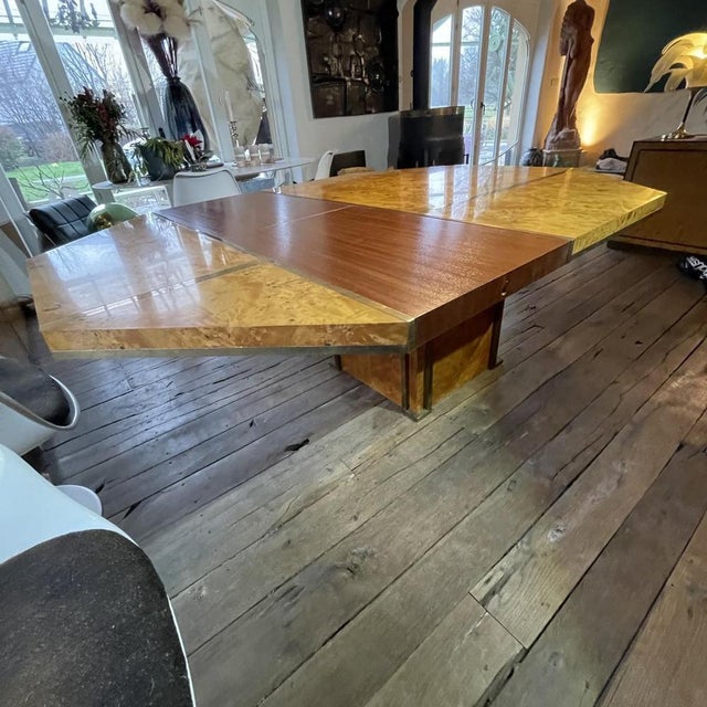 Vintage Hollywood Regency Dining Table by Jean-Claude Mahey, 1970 For Sale - Image 13 of 18