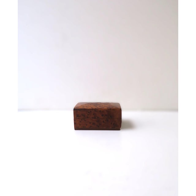 Mid-Century Modern Vintage Burl Wood Trinket Box, Mid-20th Century For Sale - Image 3 of 8