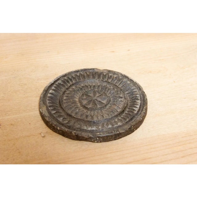 Tribal Vintage Floral Carved Plate For Sale - Image 3 of 6